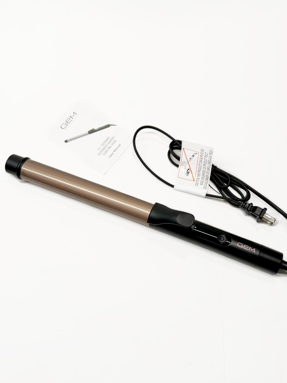GEM 1¼" Ceramic Extended-Barrel Curling Iron NWT - Picture 5 of 10